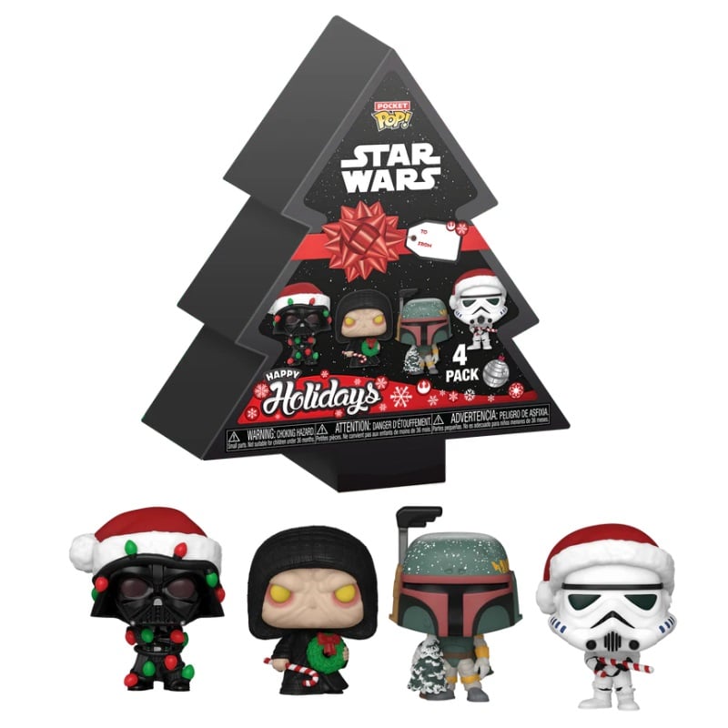 Funko Pocket Pop! 4-Pack: Star Wars - Happy Holiday Tree Box