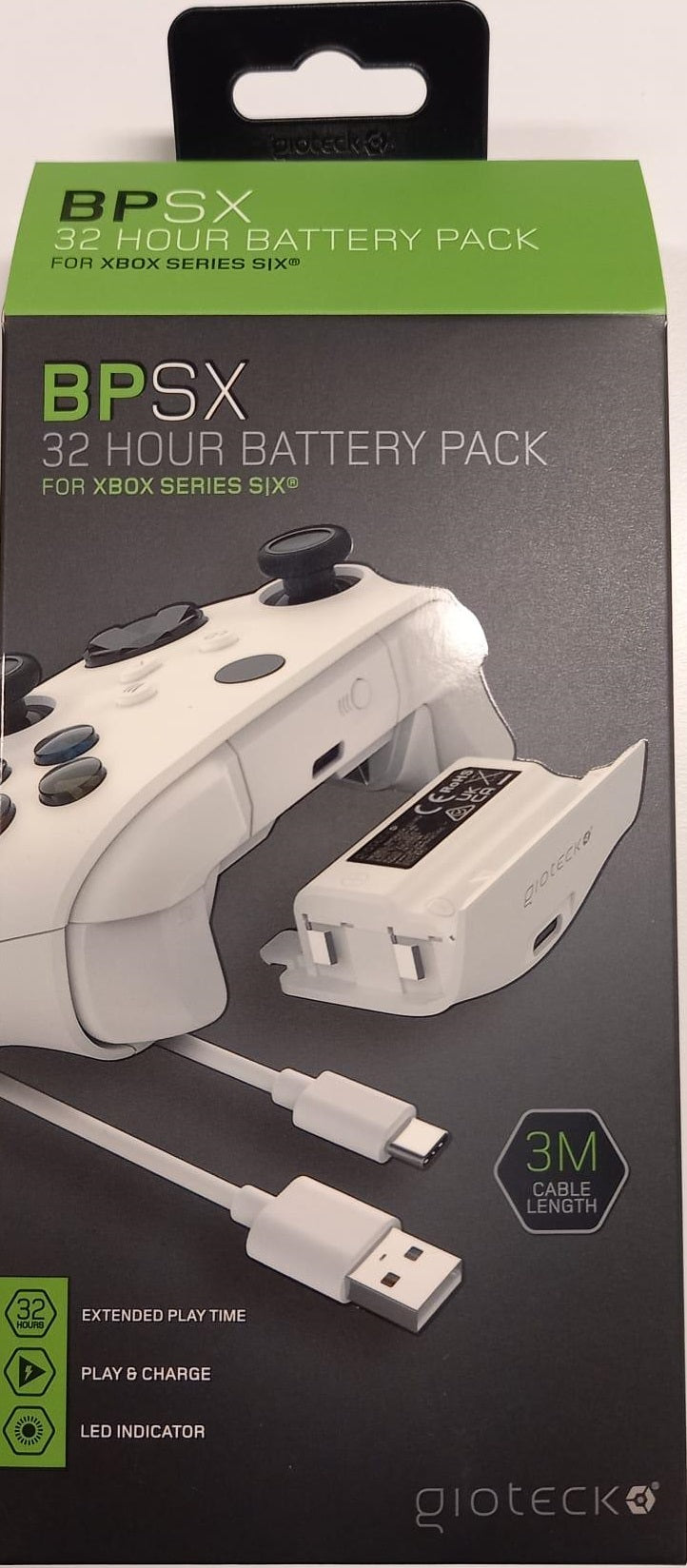 Gioteck - Pack de batterie BPSX blanc pour Xbox Series