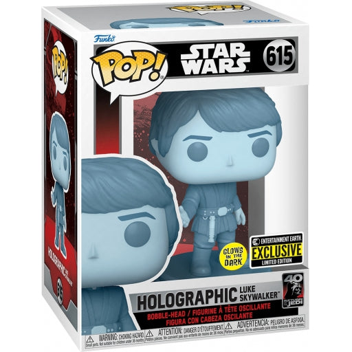 Funko Pop! Star Wars: Return of the Jedi 40th Anniversary - Holographic Luke Skywalker (Glows in the Dark) - Special Edition