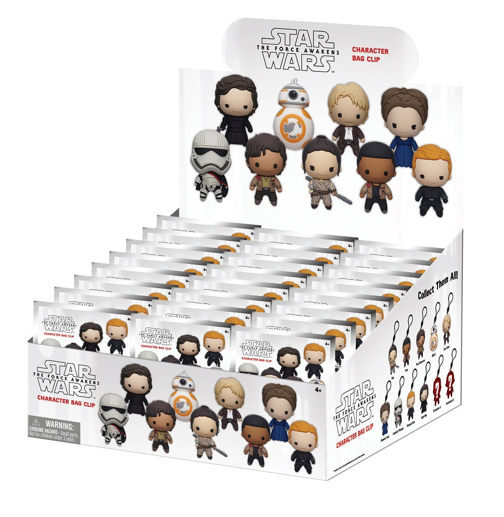 Star Wars - Le Réveil de la Force - Assortiment en blind box de figurines de sac de collection en mousse (Série 1) (24 pcs)