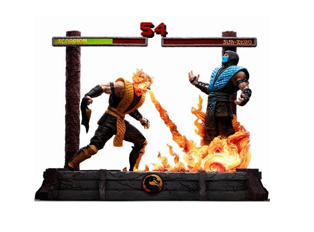 Iron Studios - Deluxe Art Scale 1/10 - Mortal Kombat - Fatality Scorpion vs Sub-Zero Statue 27cm