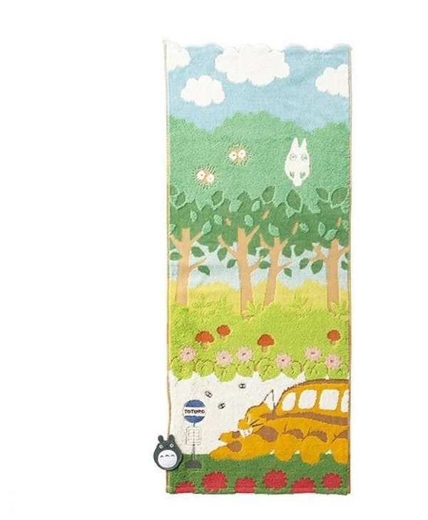 Ghibli - Mon Voisin Totoro - Serviette Chat-Bus en Chemin 34x80cm