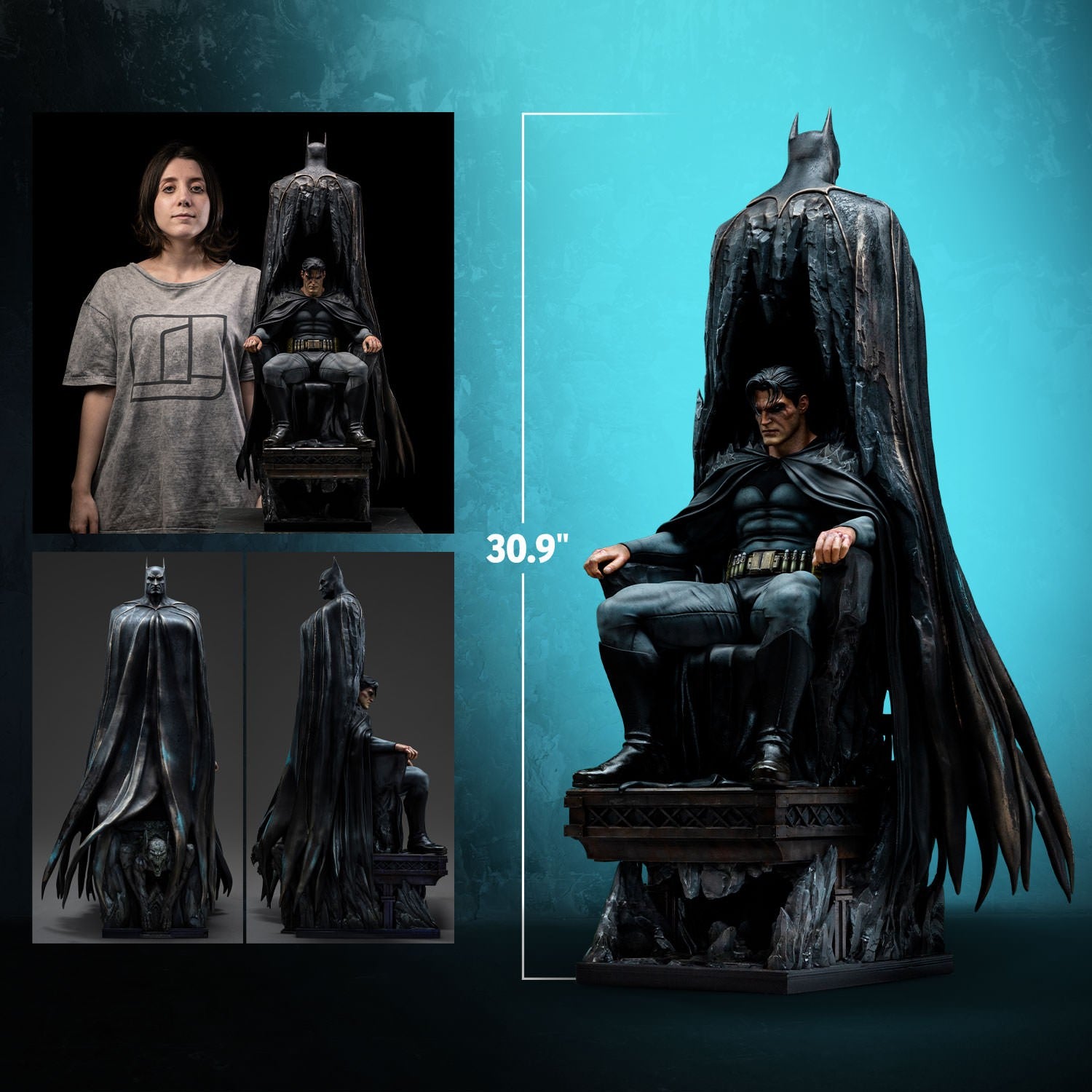 Iron Studios - Legacy Replica 1/4 - DC Comics - Batman et Bruce Wayne Statue 78cm