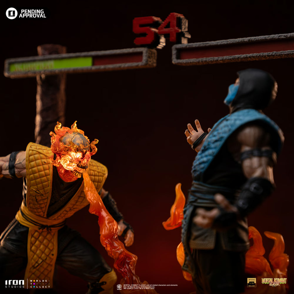 Iron Studios - Deluxe Art Scale 1/10 - Mortal Kombat - Fatality Scorpion vs Sub-Zero Statue 27cm