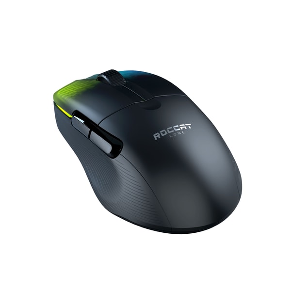 Roccat - Souris de jeu sans-fil optique RGB hyperlégère, ergonomique et ultraperformante Kone Pro Air Noire