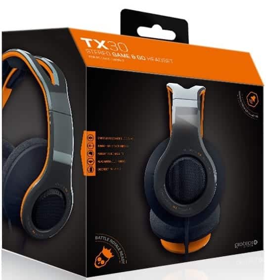 Gioteck - Casque de jeu stéréo filaire TX-30 Orange pour Xbox One, PS4 et PC