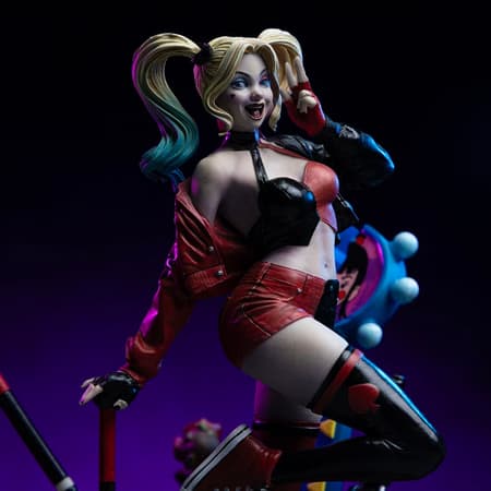 Iron Studios - Deluxe Arts Scale 1/10 - DC Comics - Gotham City Sirens - Harley Quinn Statue 22cm