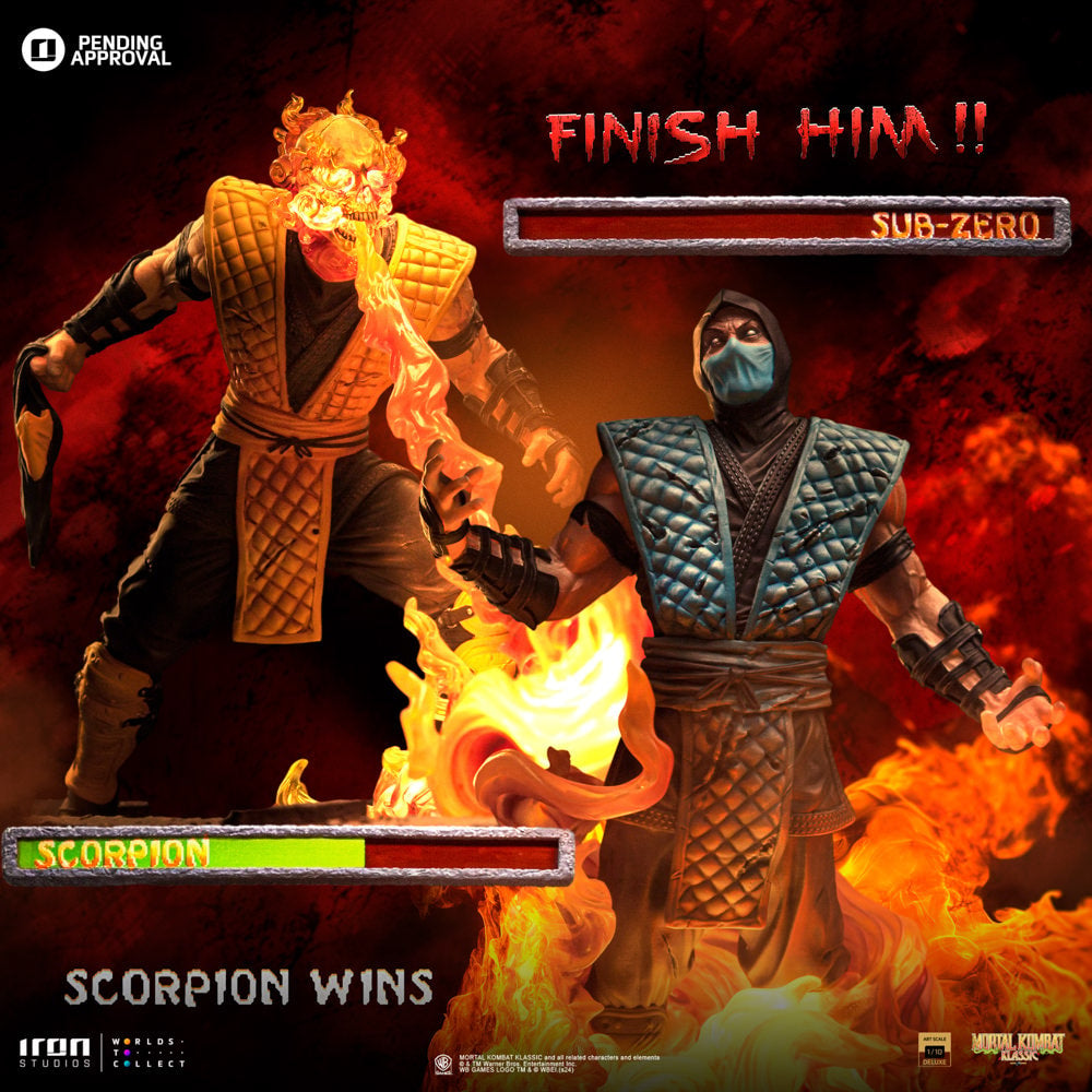 Iron Studios - Deluxe Art Scale 1/10 - Mortal Kombat - Fatality Scorpion vs Sub-Zero Statue 27cm