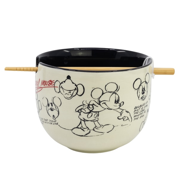 Disney - Bol à ramen avec baguettes Mickey Mouse Vintage