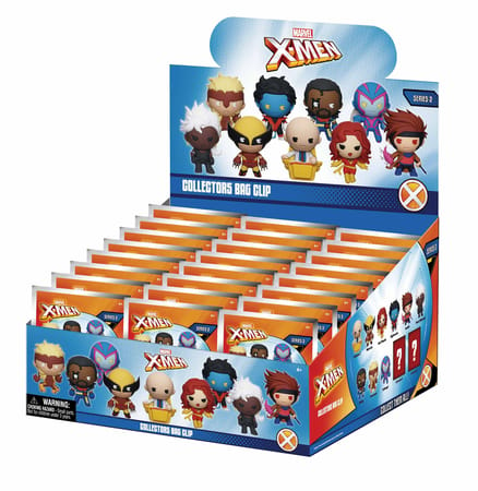 Marvel - Assortiment en blind box de figurines de sac de collection X-Men (Série 2) en mousse (24 pcs)