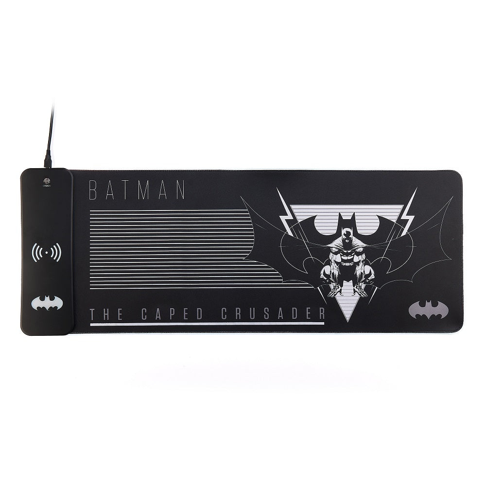 Numskull - DC Comics - Tapis de souris de jeu XXL et chargeur sans fil Batman