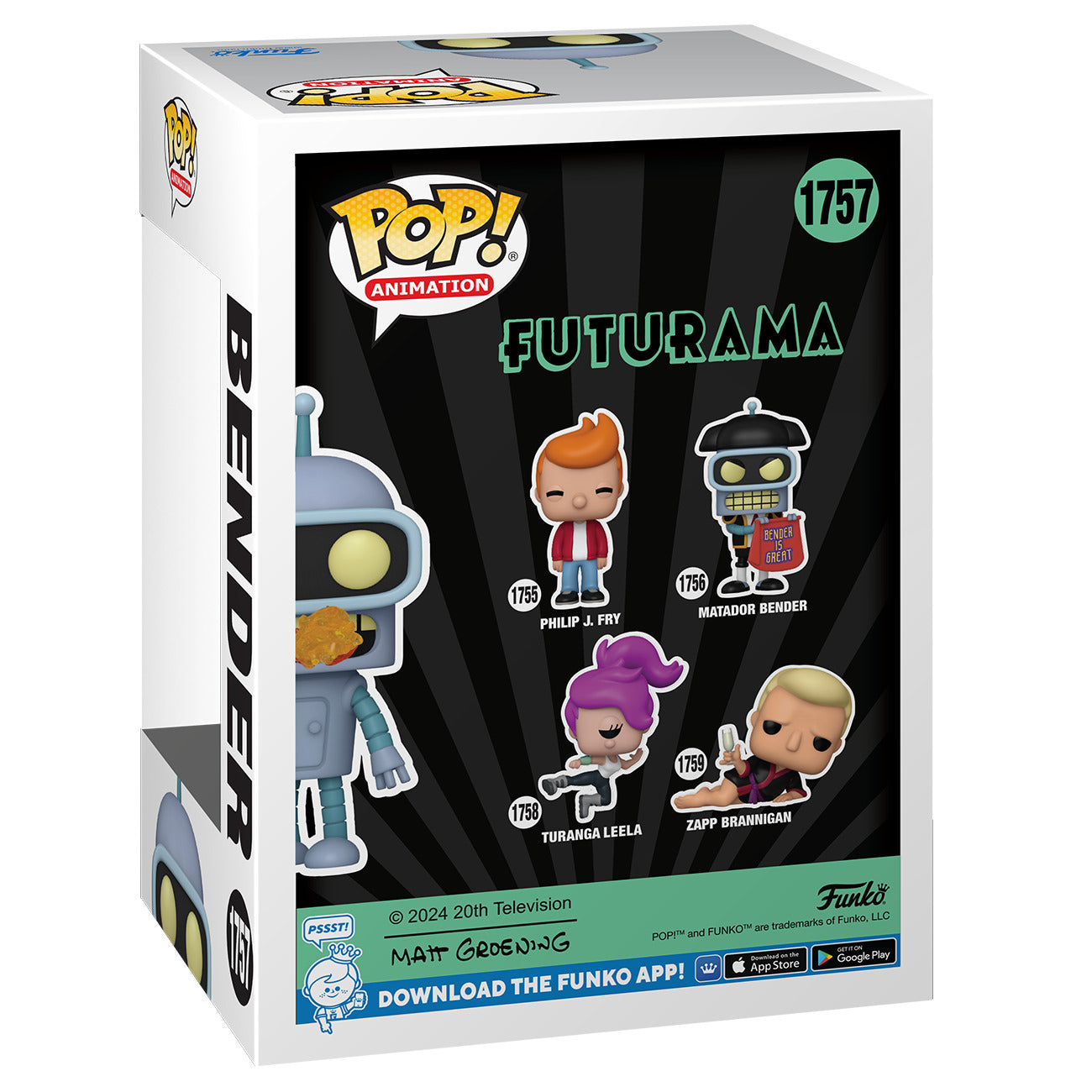 Funko Pop! Animation: Futurama - Bender (Chance of Glow in the Dark Chase Special Edition)