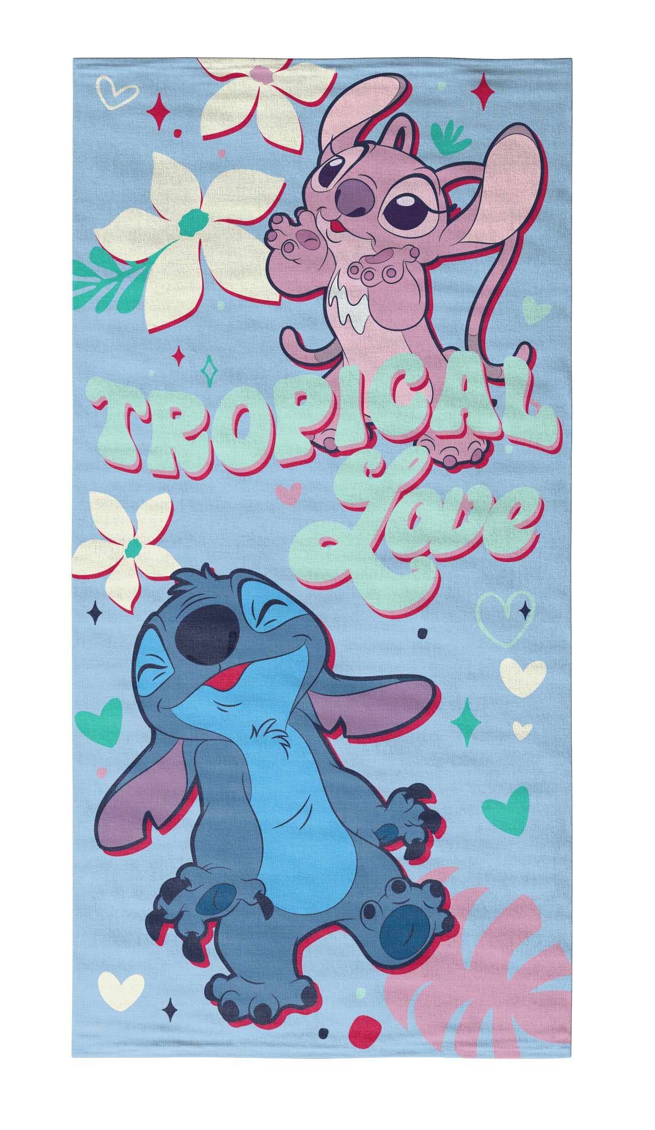 Disney - Lilo et Stitch - Serviette de plage en microfibre "Tropical Love" (140x70cm)