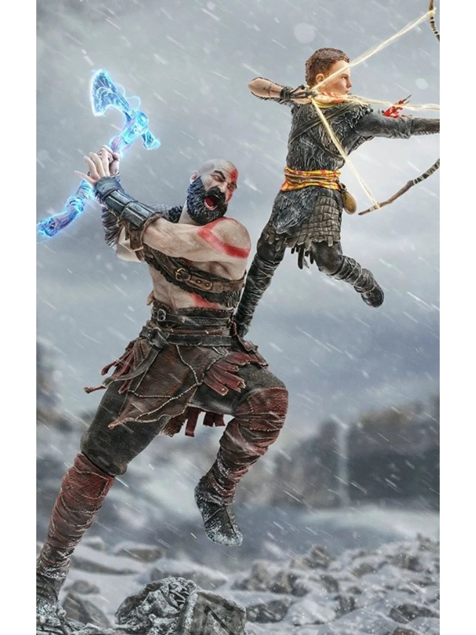 Iron Studios - BDS Arts Scale 1/10 - God of War - Kratos and Atreus Statue 34cm