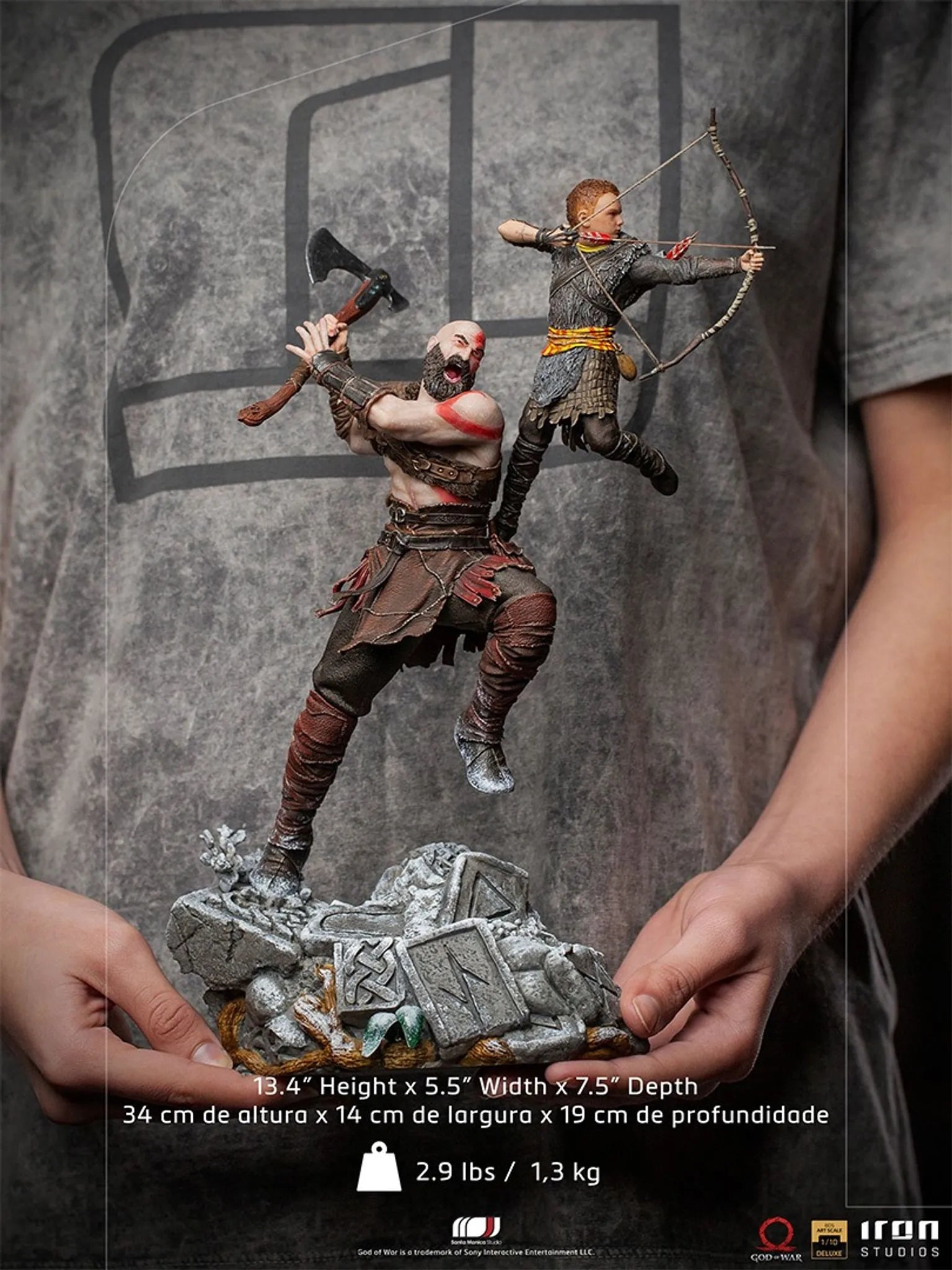 Iron Studios - BDS Arts Scale 1/10 - God of War - Kratos and Atreus Statue 34cm