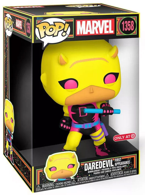 Funko Pop! Jumbo: Marvel - Daredevil First Appearance (Blacklight) 10" Super Sized Pop! - Special Edition