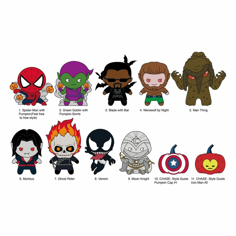 Marvel - Assortiment en blind box de figurines de sac de collection Halloween / Strange Tales en mousse (Série 1) (24 pcs)