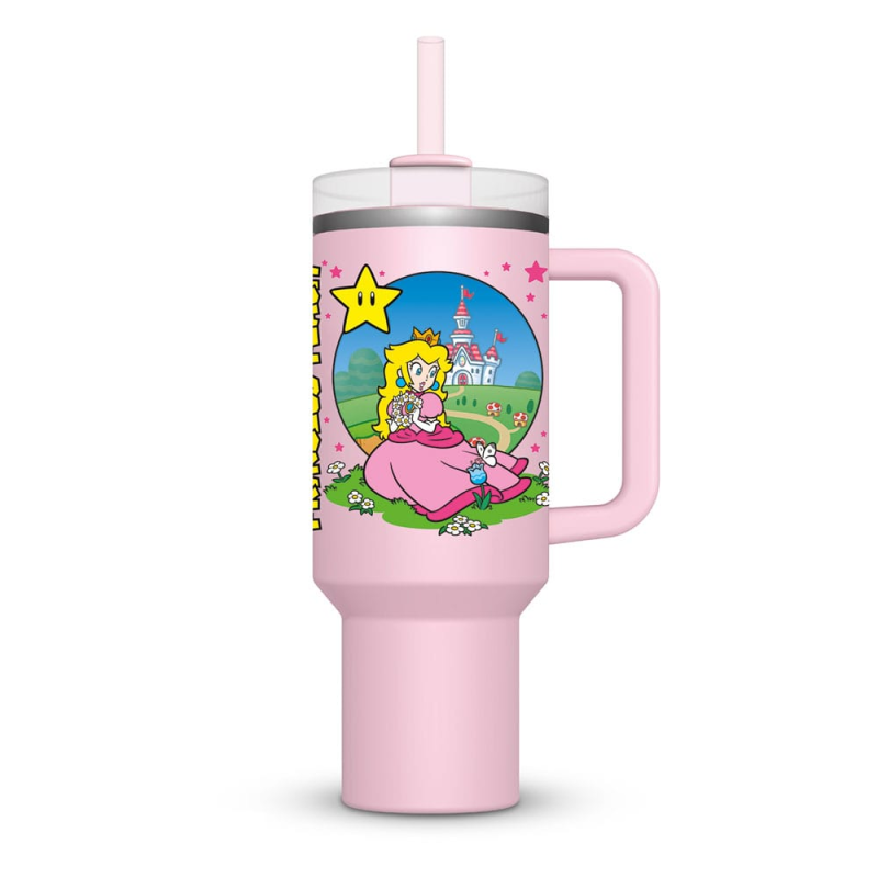 Super Mario - Mug de voyage en acier inoxydable "Princesse Peach" 1.2L