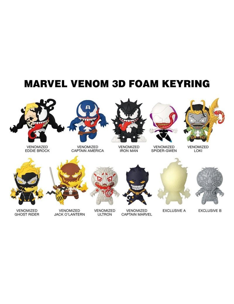 Marvel - Assortiment en blind box de figurines de sac de collection Venom en mousse (Série 1) (24 pcs)