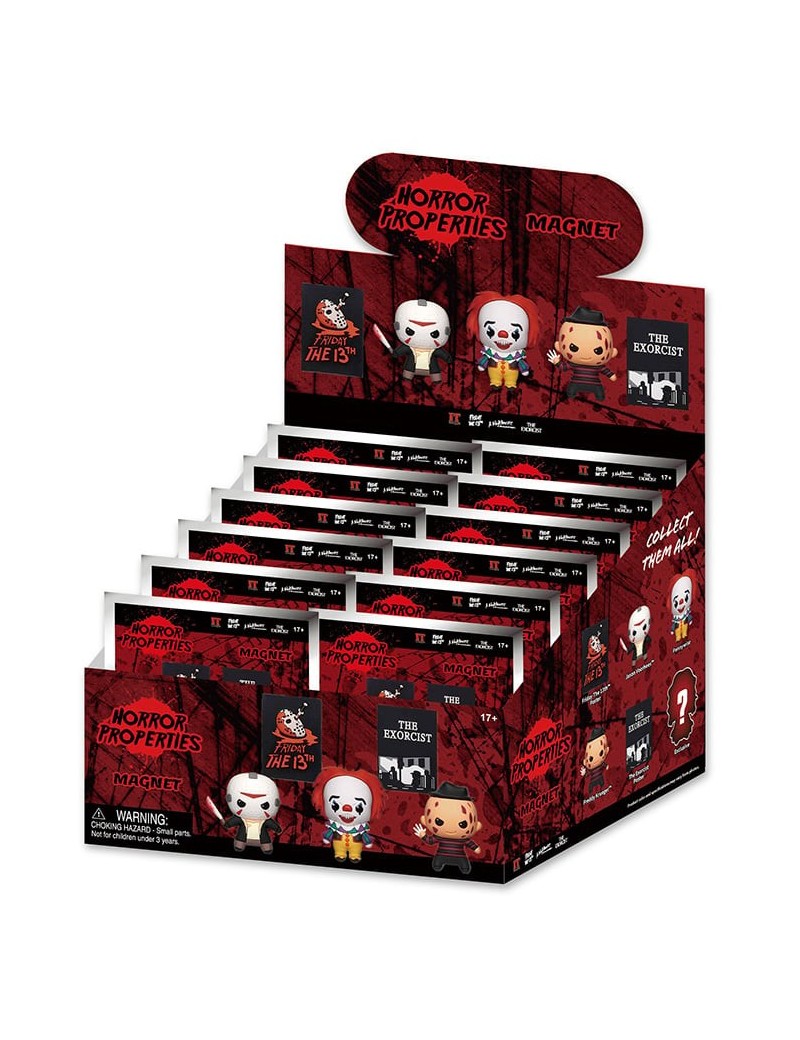 Warner Bros Horror - Assortiment en blind box d'aimants de collection en mousse (Série 1) (12 pcs)