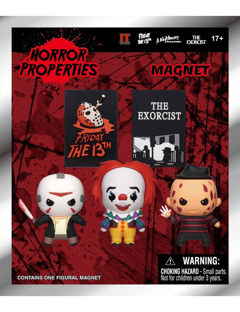 Warner Bros Horror - Assortiment en blind box d'aimants de collection en mousse (Série 1) (12 pcs)