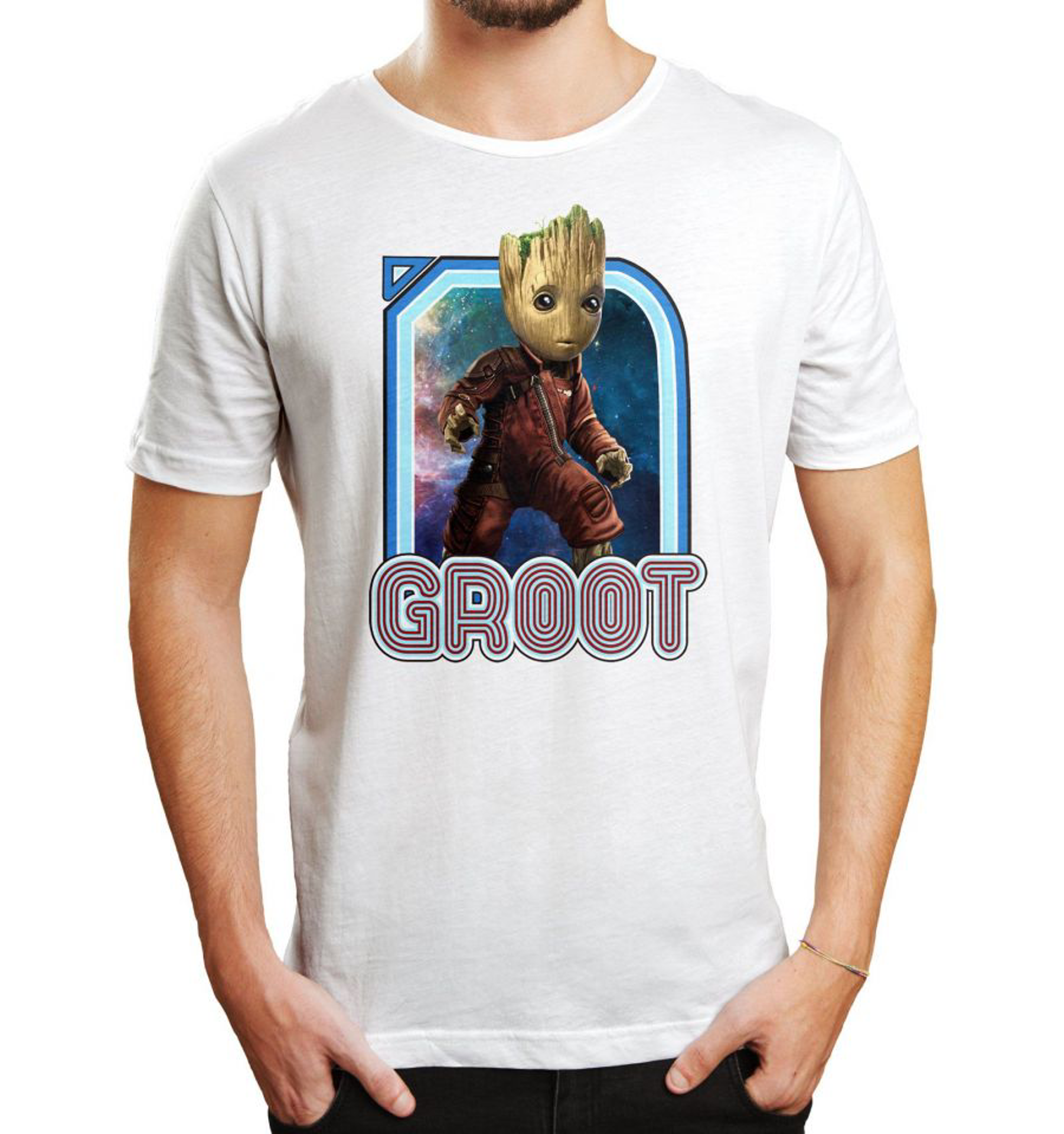 Marvel - Guardians of the Galaxy Space Groot White T-Shirt M