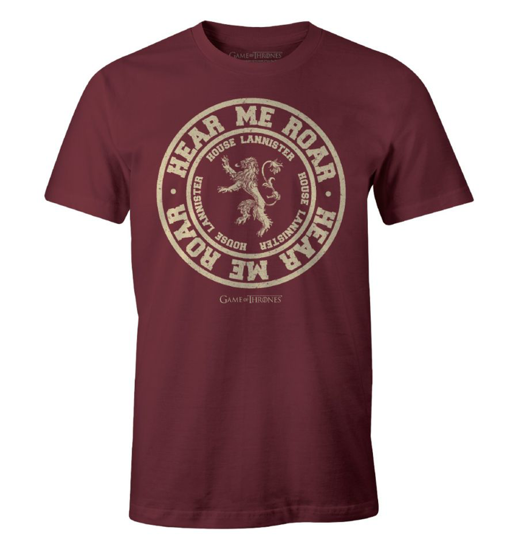 Game of Thrones - Hear Me Roar Burgundy T-Shirt XL