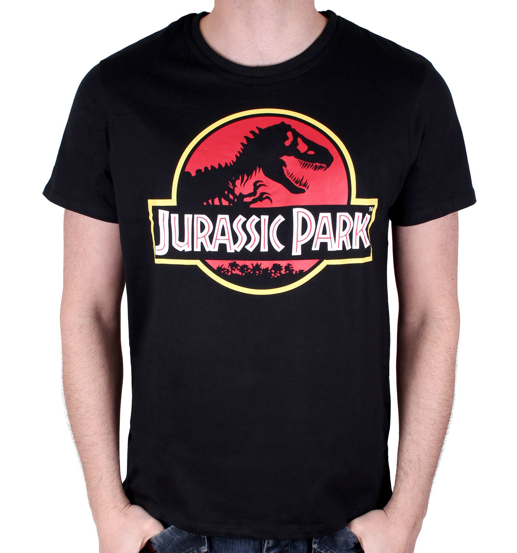 Jurassic Park - Classic Logo Black T-Shirt - XXL