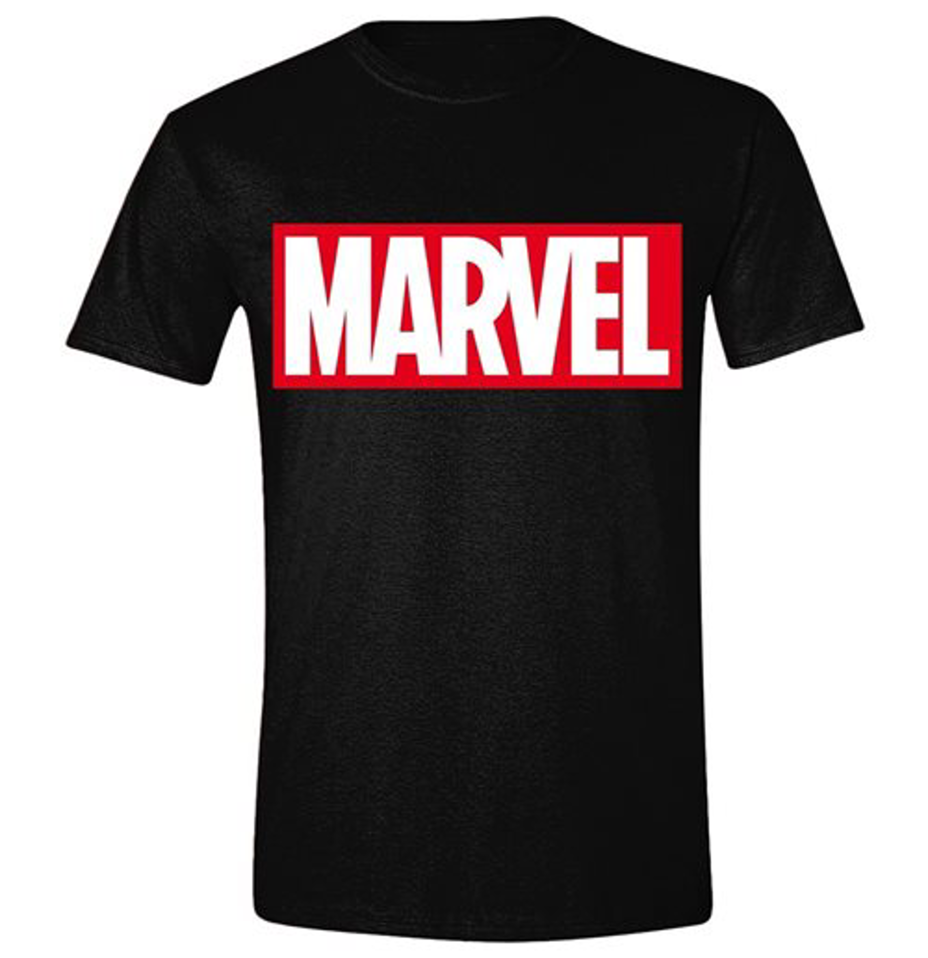 Marvel - Logo Black Man T-Shirt XL