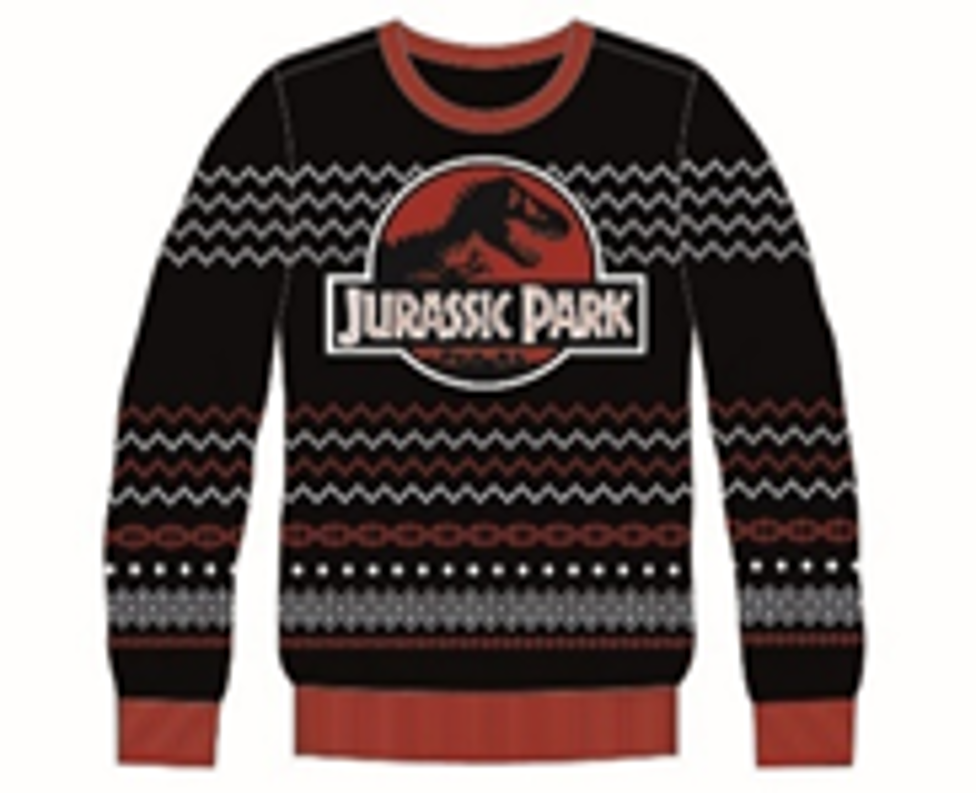 Jurassic Park - Ugly Jurassic Logo Christmas Sweater M