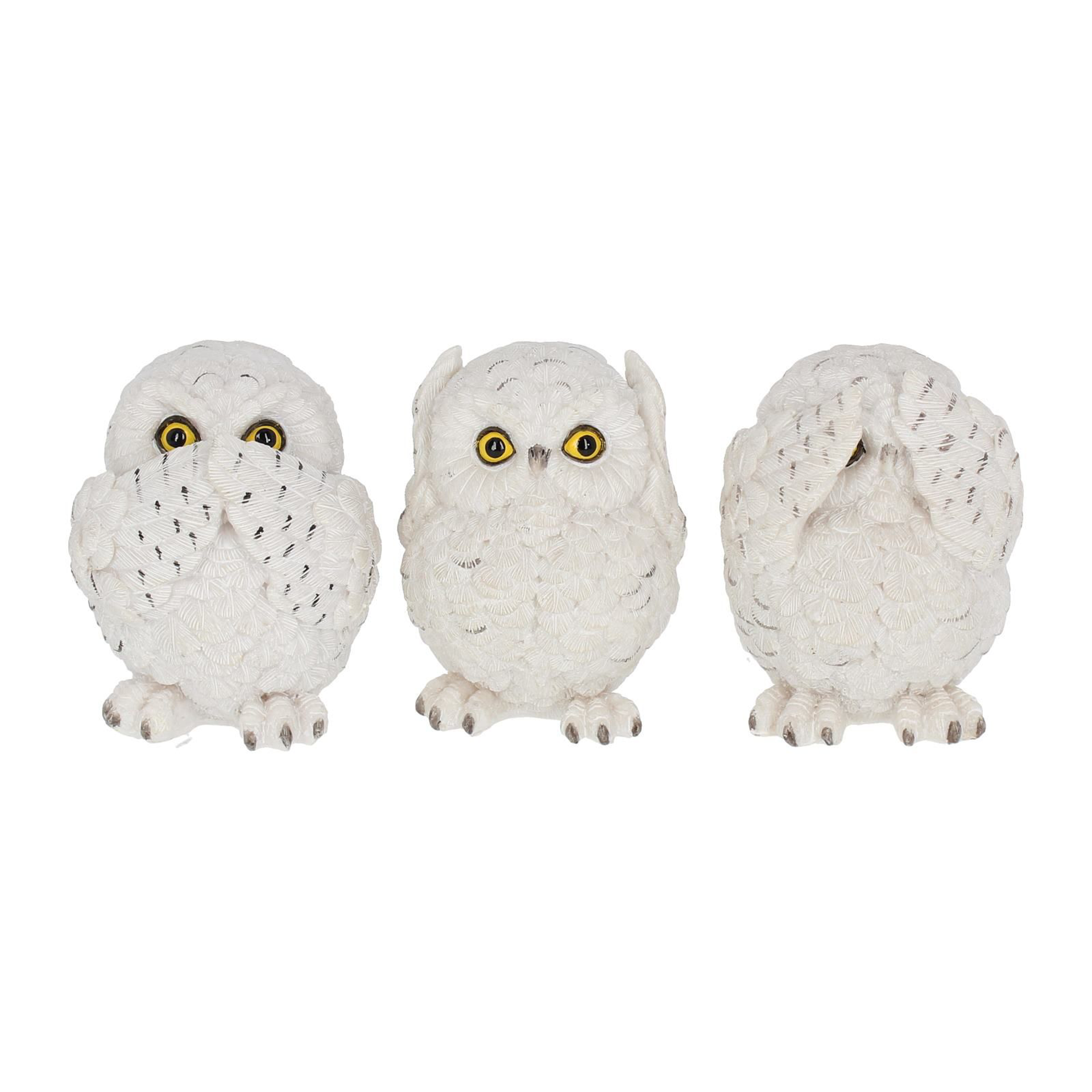 Three Wise Owls 8cm