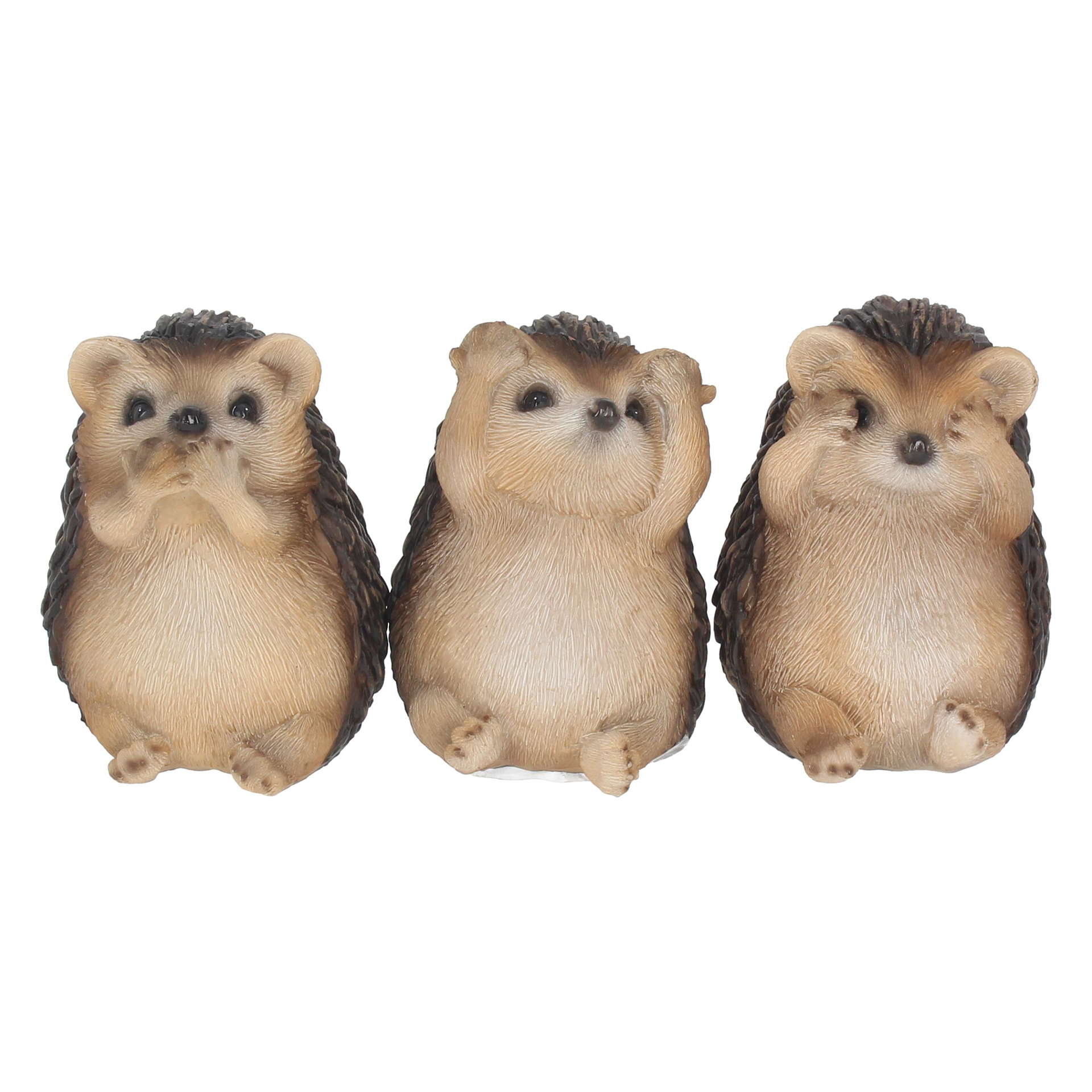 Three Wise Hedgehogs 8.5cm