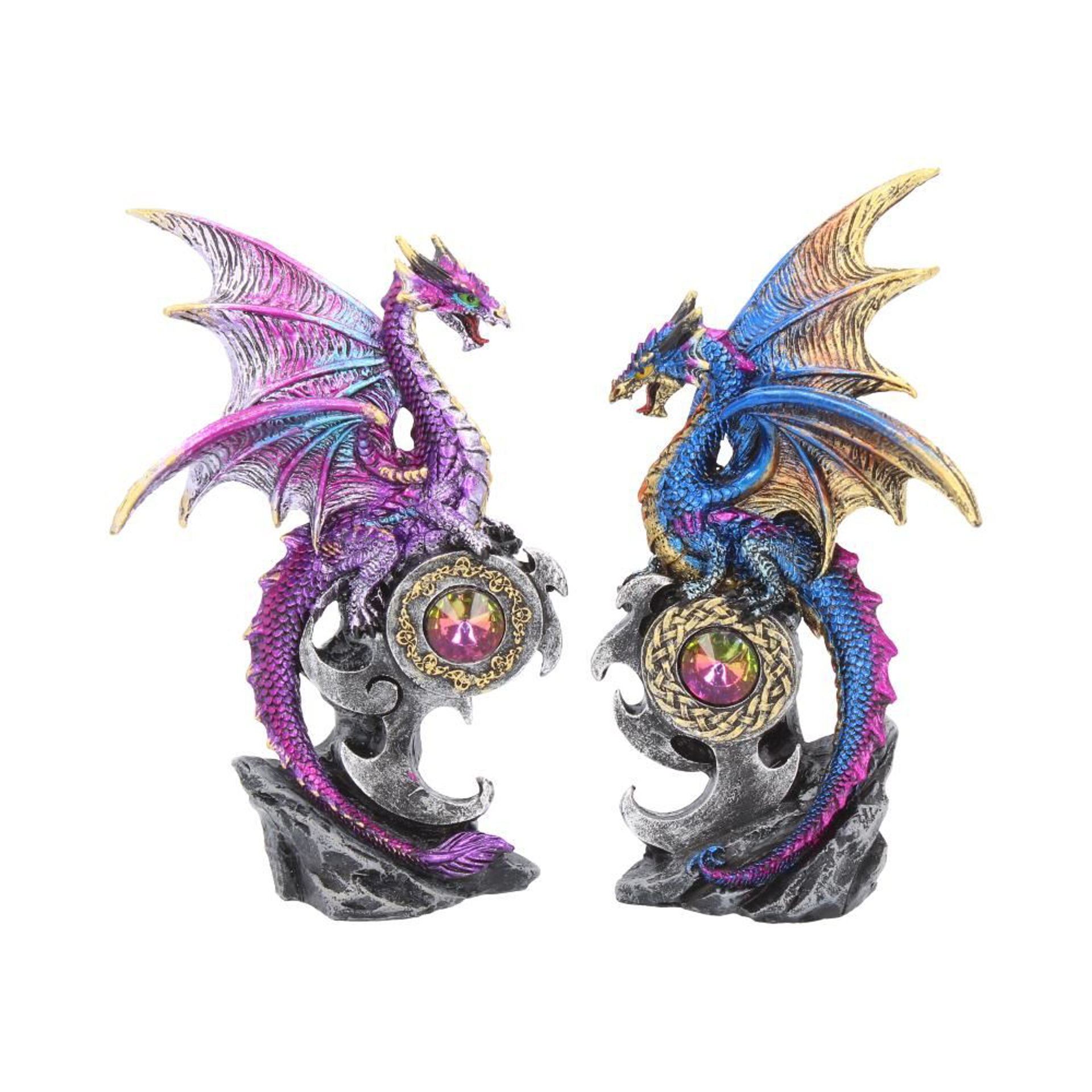 Set of 2 Realm Protectors Dragon Figures 15cm