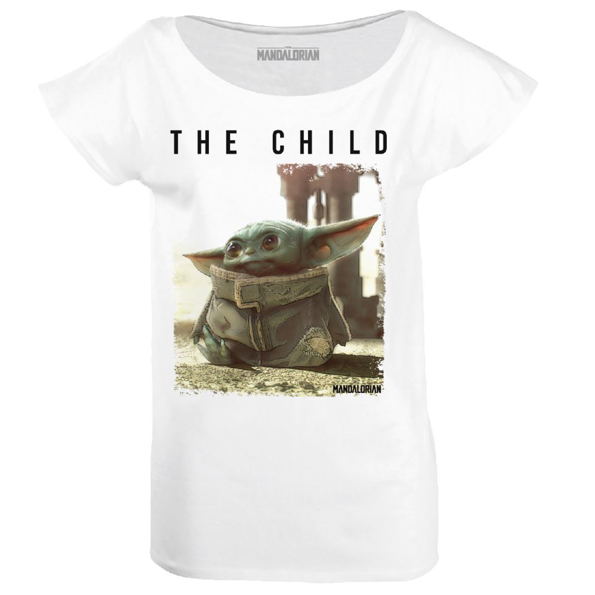 The Mandalorian - T-shirt Blanc Femmes Logo The Child - S