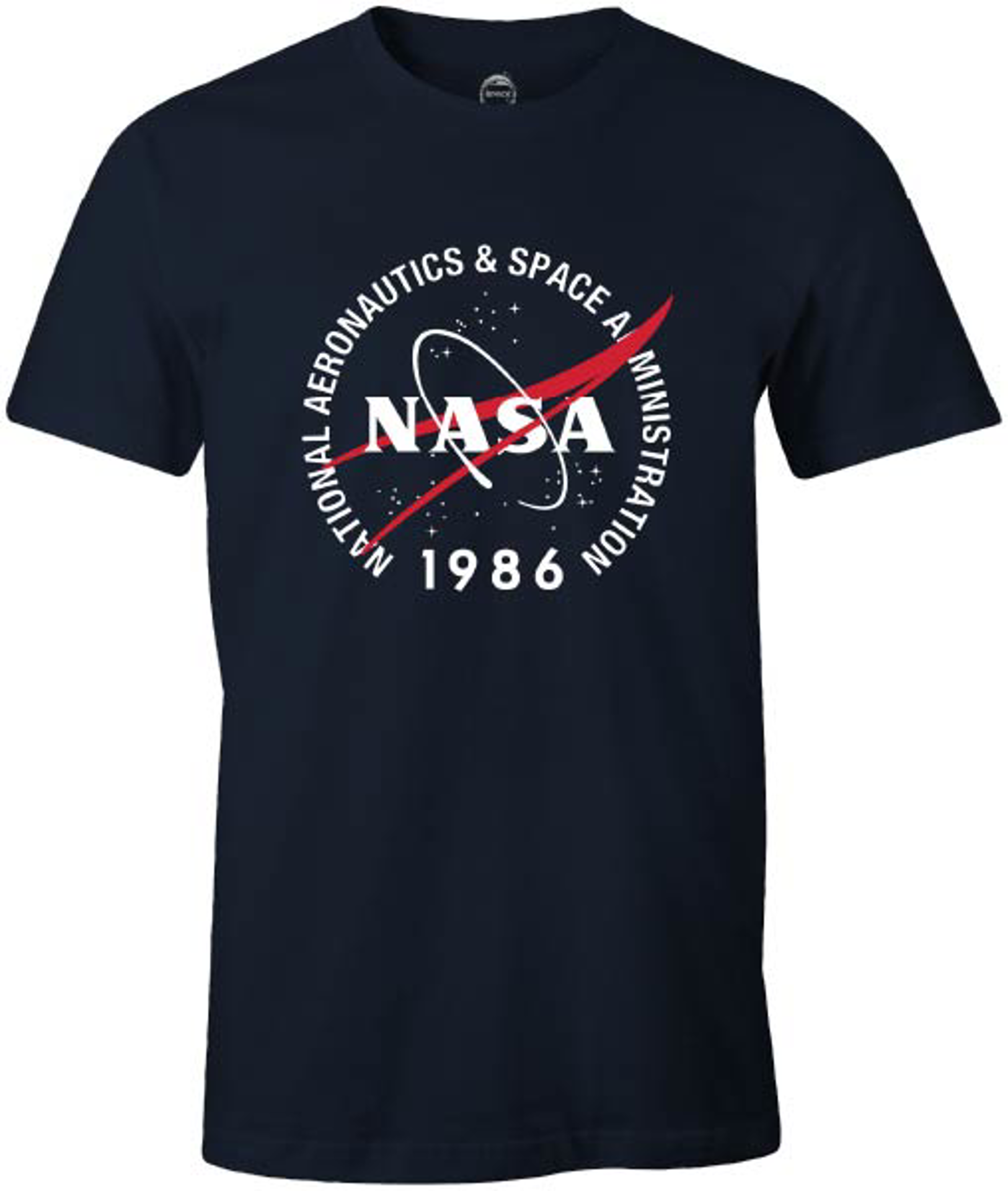 NASA  - T-shirt Noir Hommes 1986 - XL