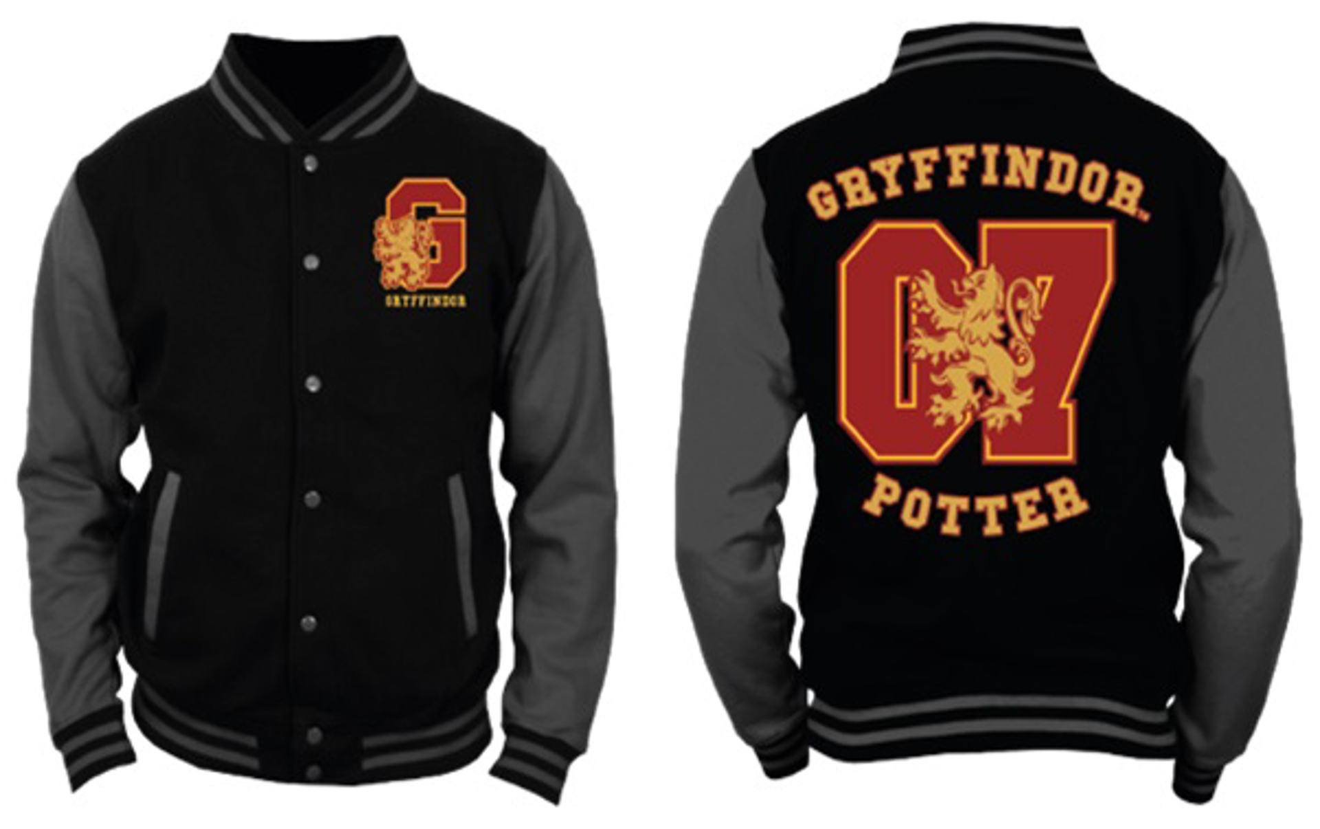 Harry Potter - Veste Noire et Grise pour Hommes - Gryffondor Potter - XL