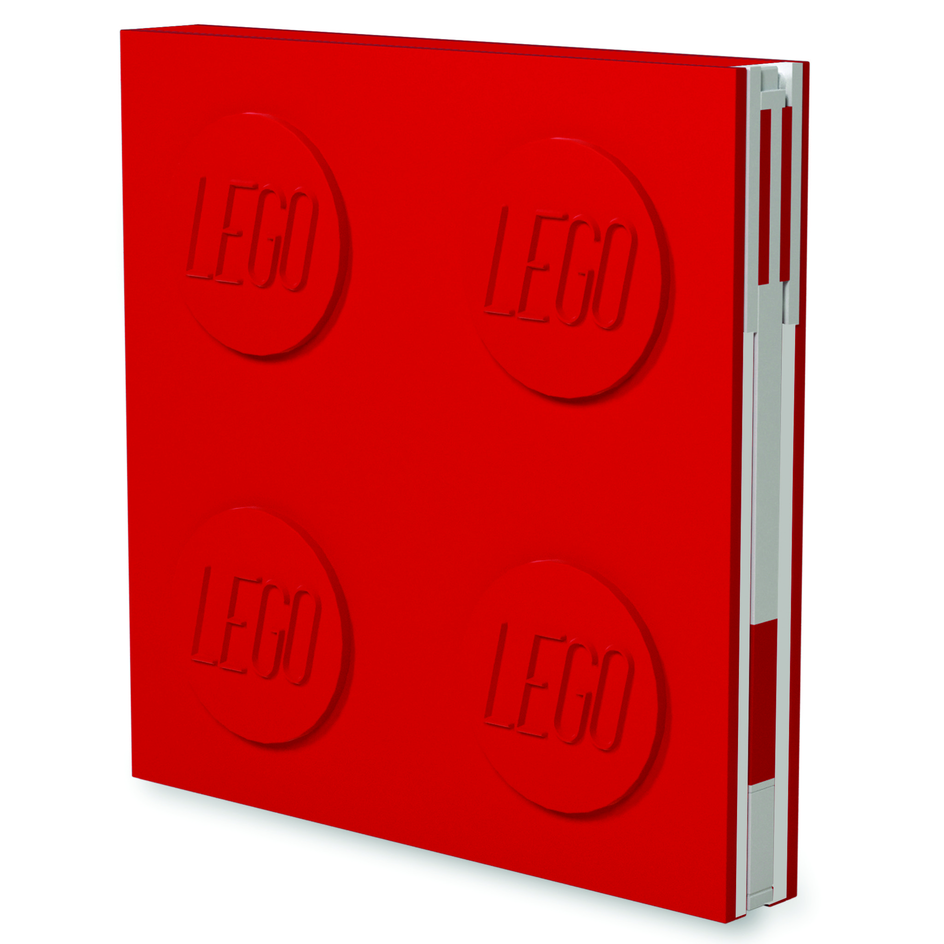 Cahier verrouillable Lego avec stylo gel - Rouge