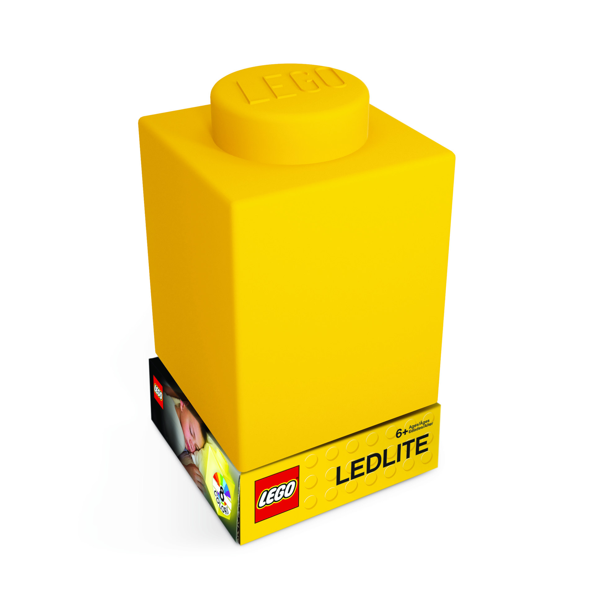 Veilleuse LED en silicone Lego - Jaune