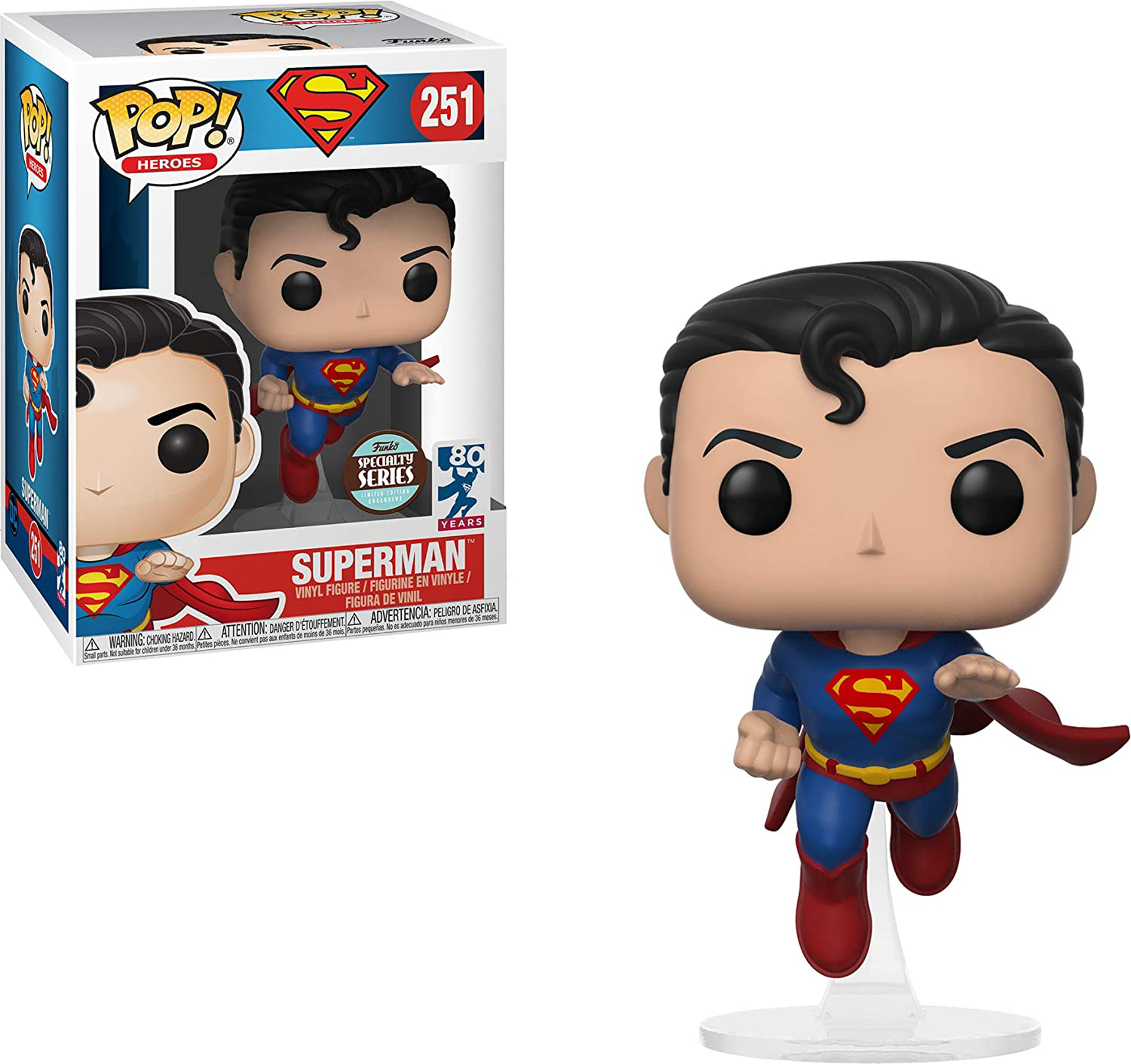 Funko Pop! Heroes: Superman 80 Years - Superman (Flying) Limited Edition Exclusive