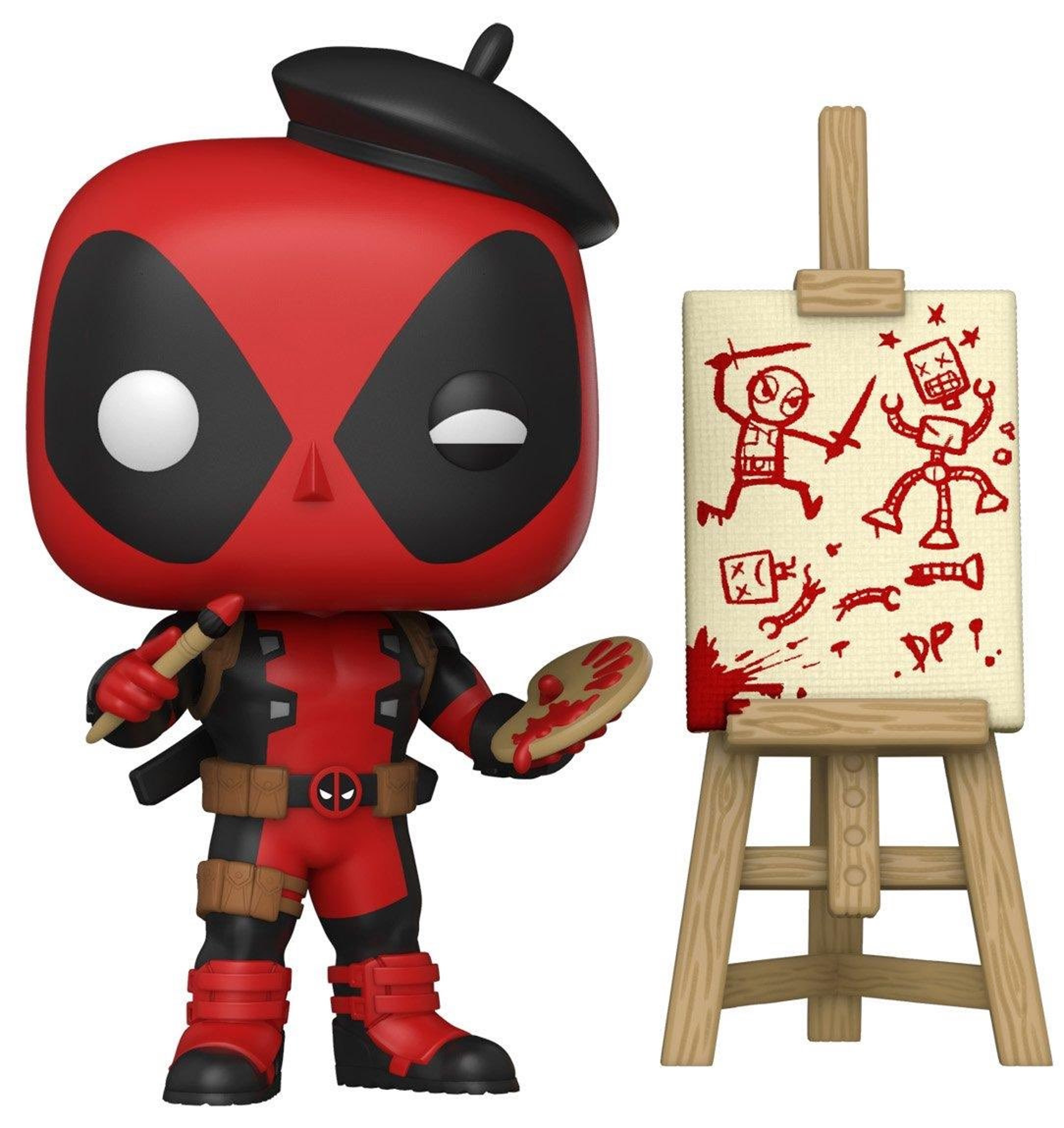 Funko Pop! Marvel: Deadpool - Deadpool as French Painter - US Exclusive