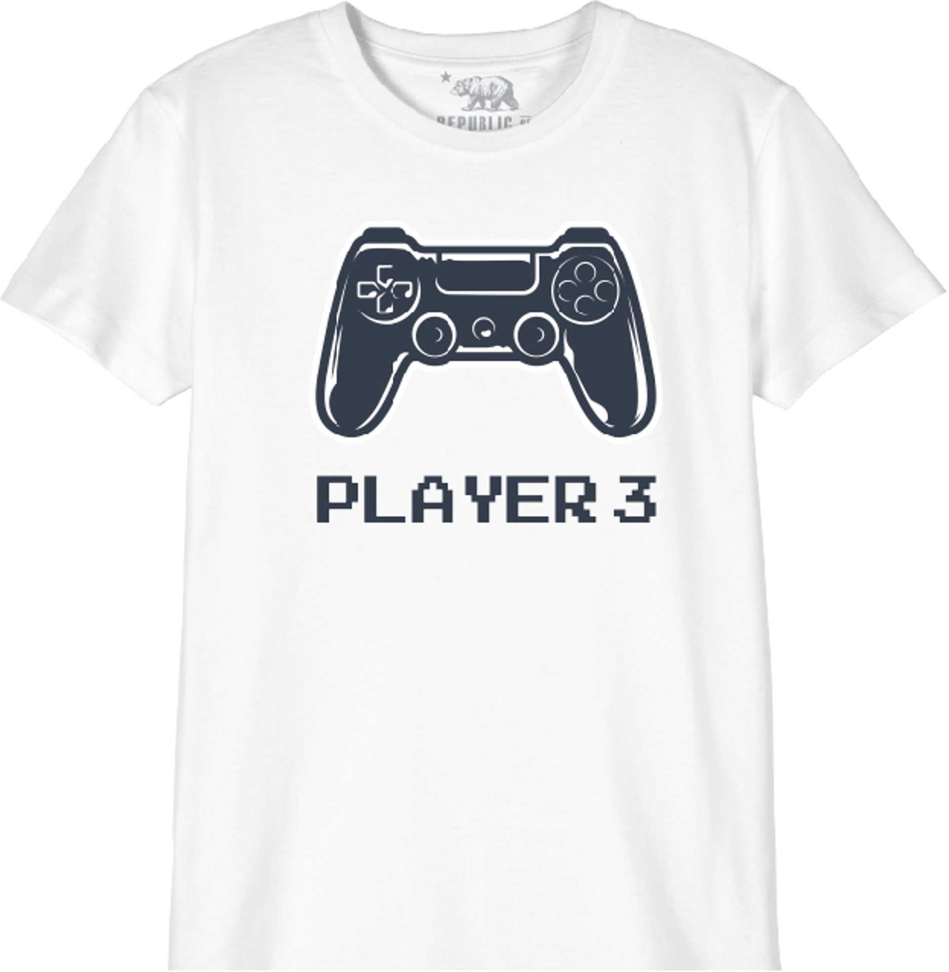 Gaming - T-Shirt Enfant Blanc Joueur 3 - 6 ans