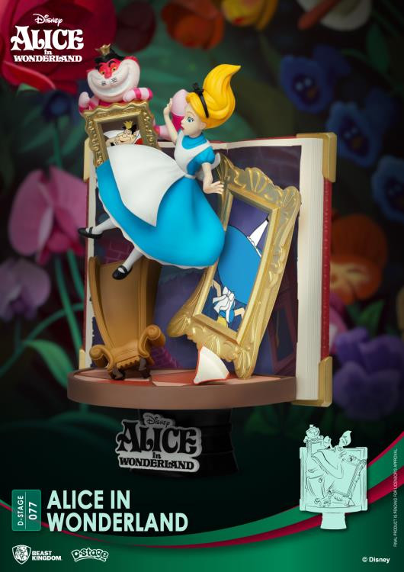 Disney - Diorama-077 - Livre Histoire - Alice aux Pays des Merveilles