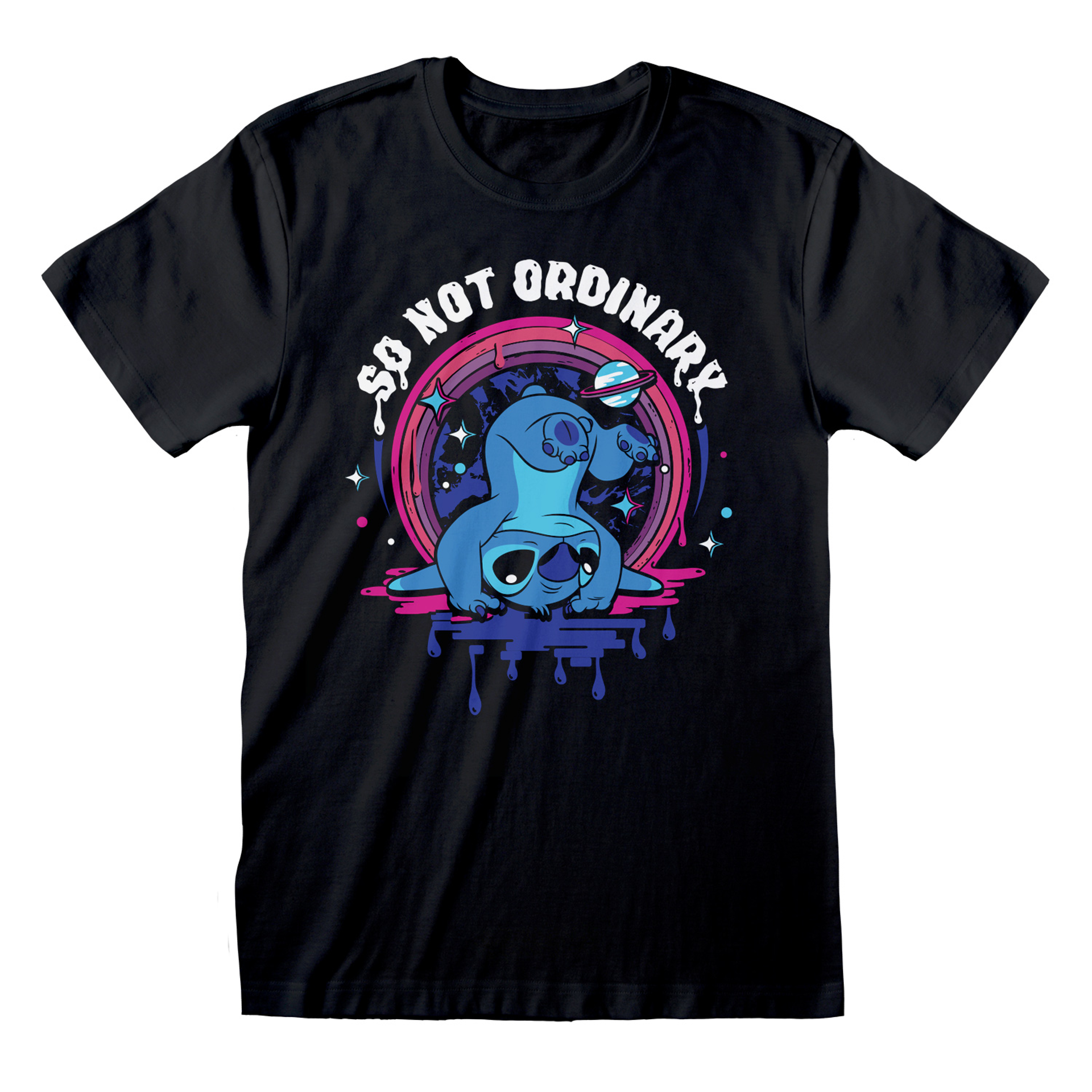 Lilo & Stitch - T-shirt ajusté Noir "Not Ordinary" - L