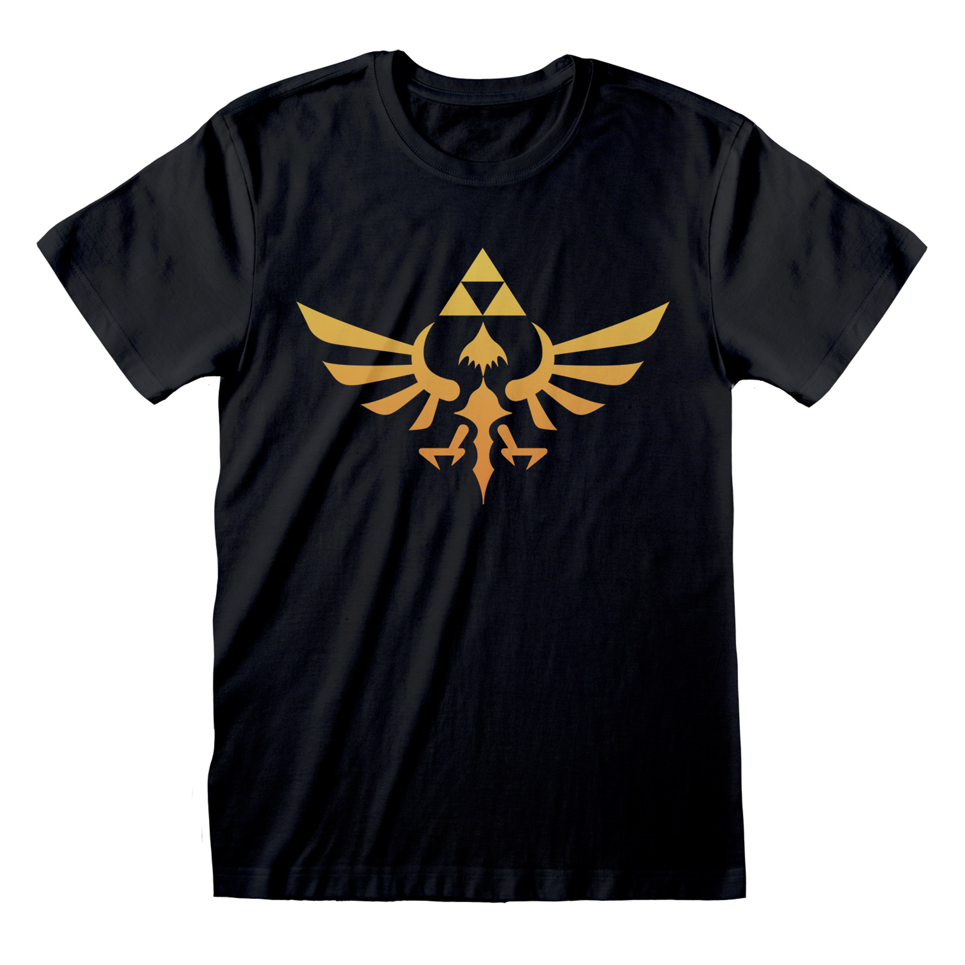 Nintendo - T-Shirt ajusté Noir The Legend of Zelda Logo du Royaume d'Hyrule - M