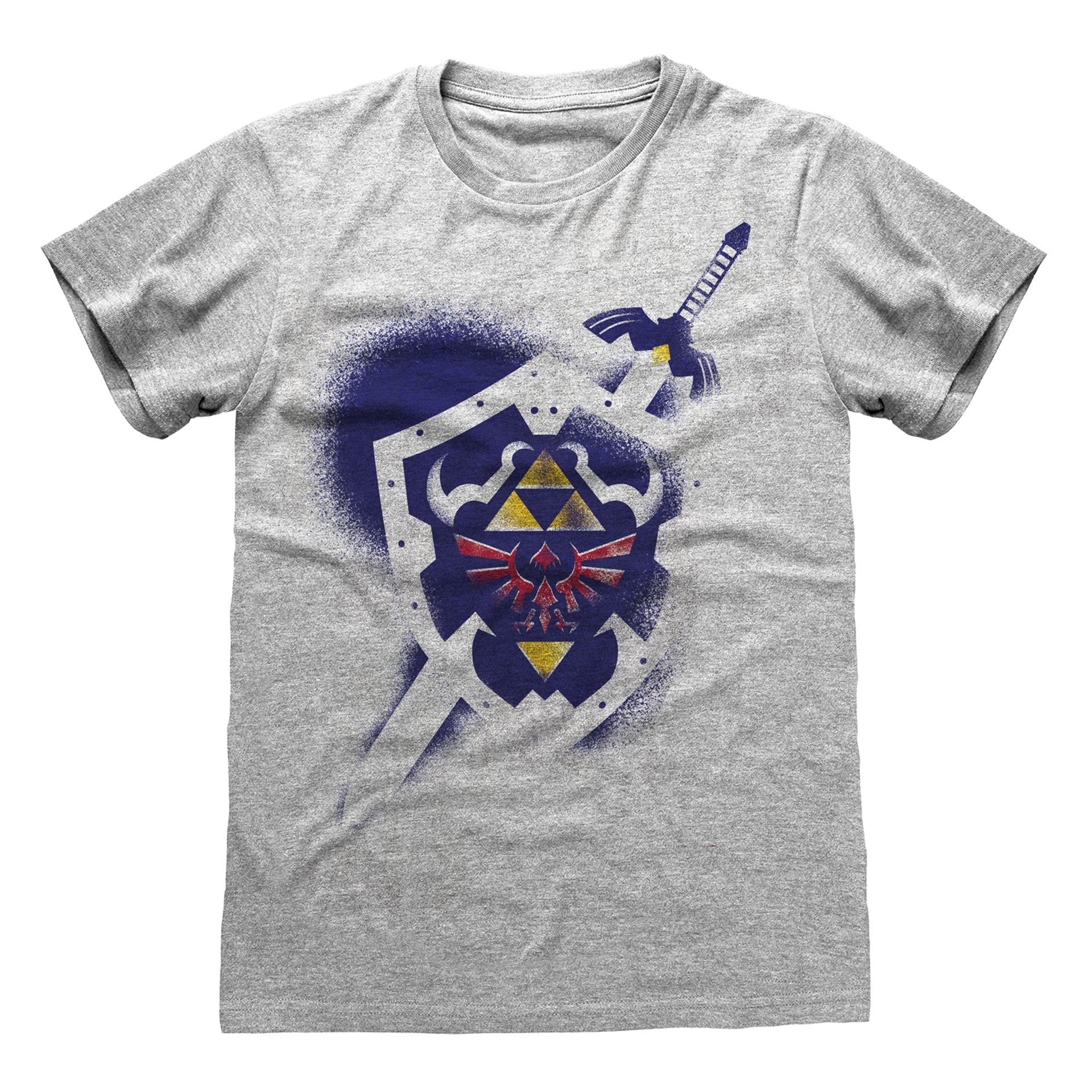 Nintendo - T-Shirt unisexe Gris chiné The Legend of Zelda Bouclier - M