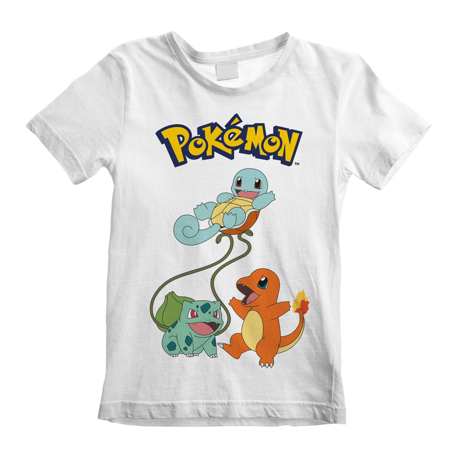 Nintendo - T-shirt Enfant Blanc Pokémon Trio de départ - 7-8 ans