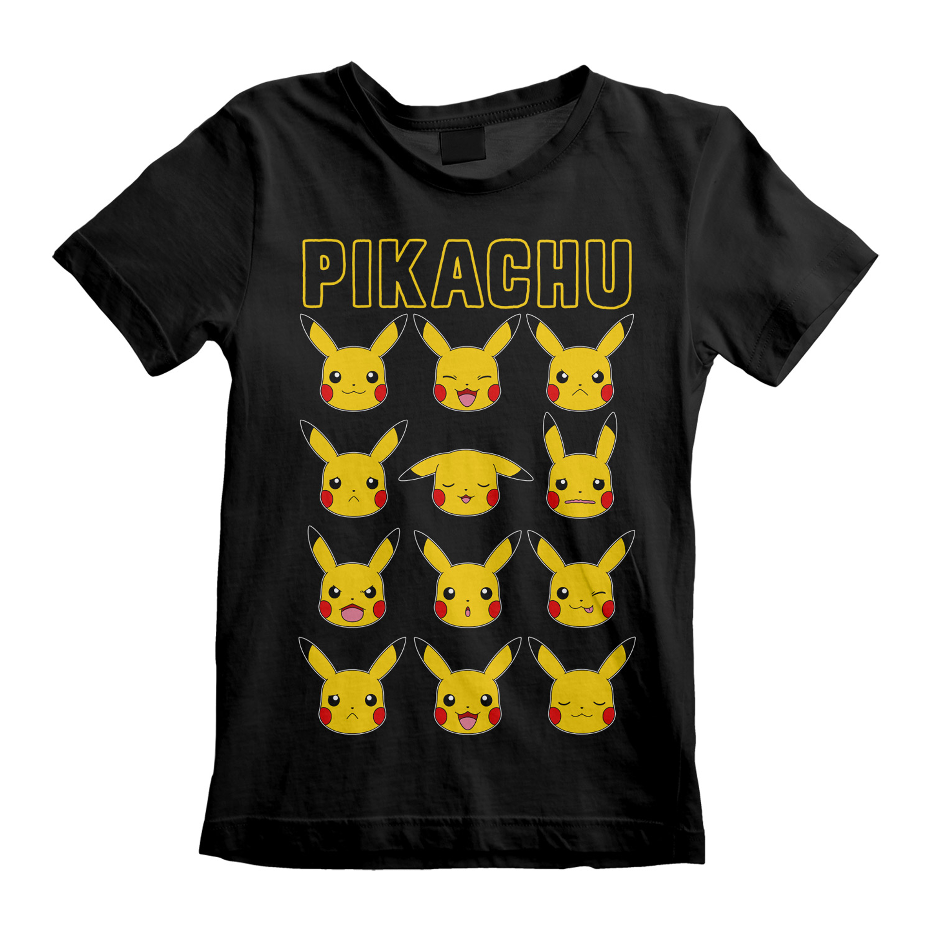 Nintendo - T-shirt Enfant Blanc Pokémon Têtes de Pikachu - 7-8 ans