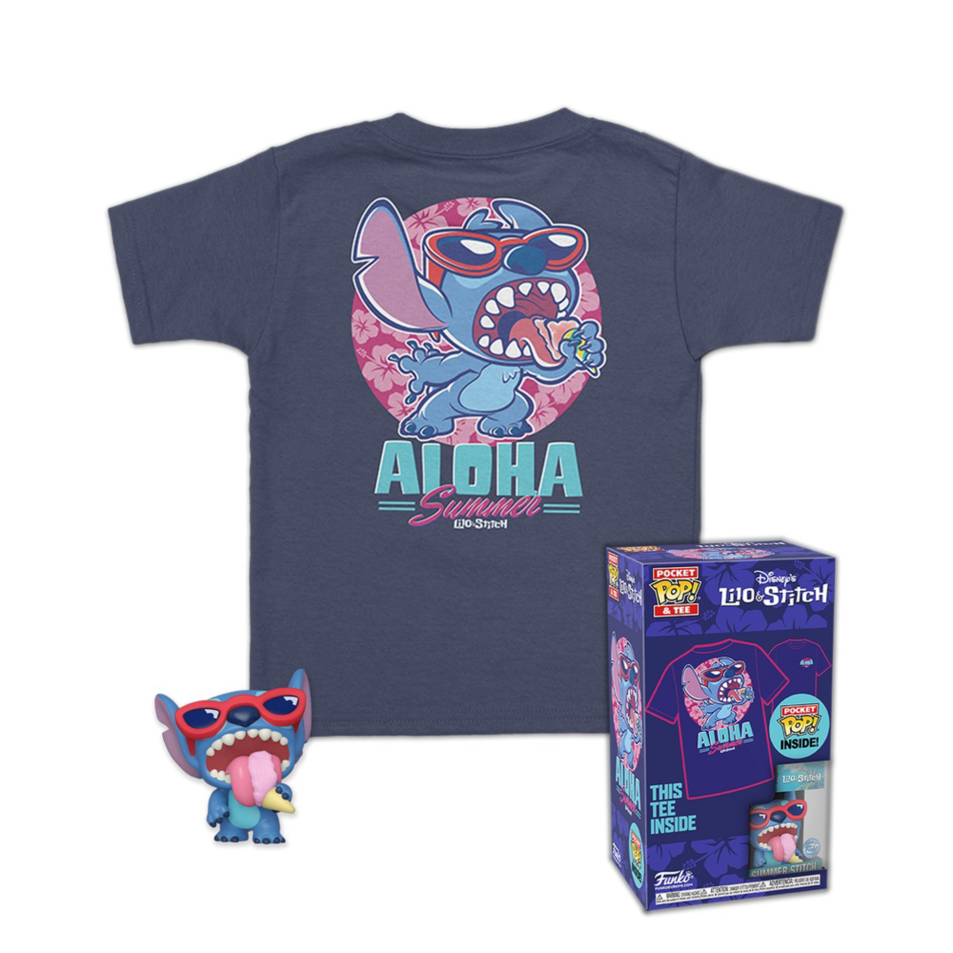 Funko Pocket Pop! & Tee: Disney - Summer Stitch - Kids S