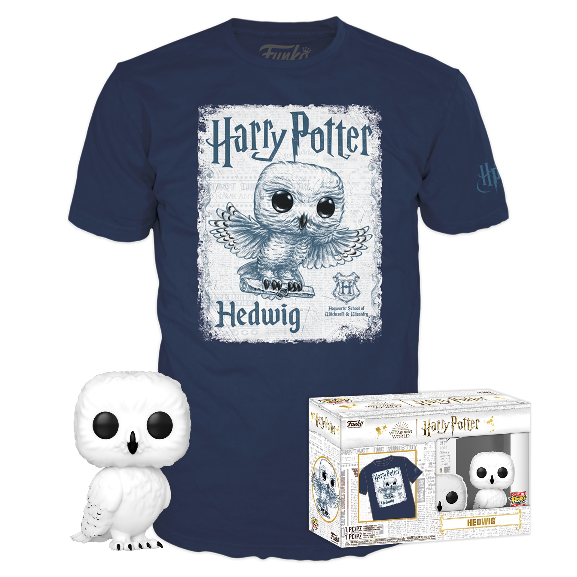 Funko Pop! & Tee: Harry Potter - Hedwig - S