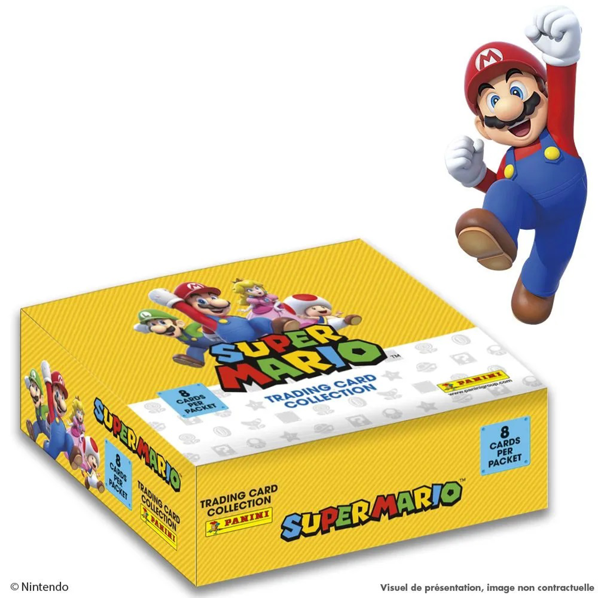 Panini - Pochette de 8 Stickers Super Mario Trading Card Collection (Boite de 18)